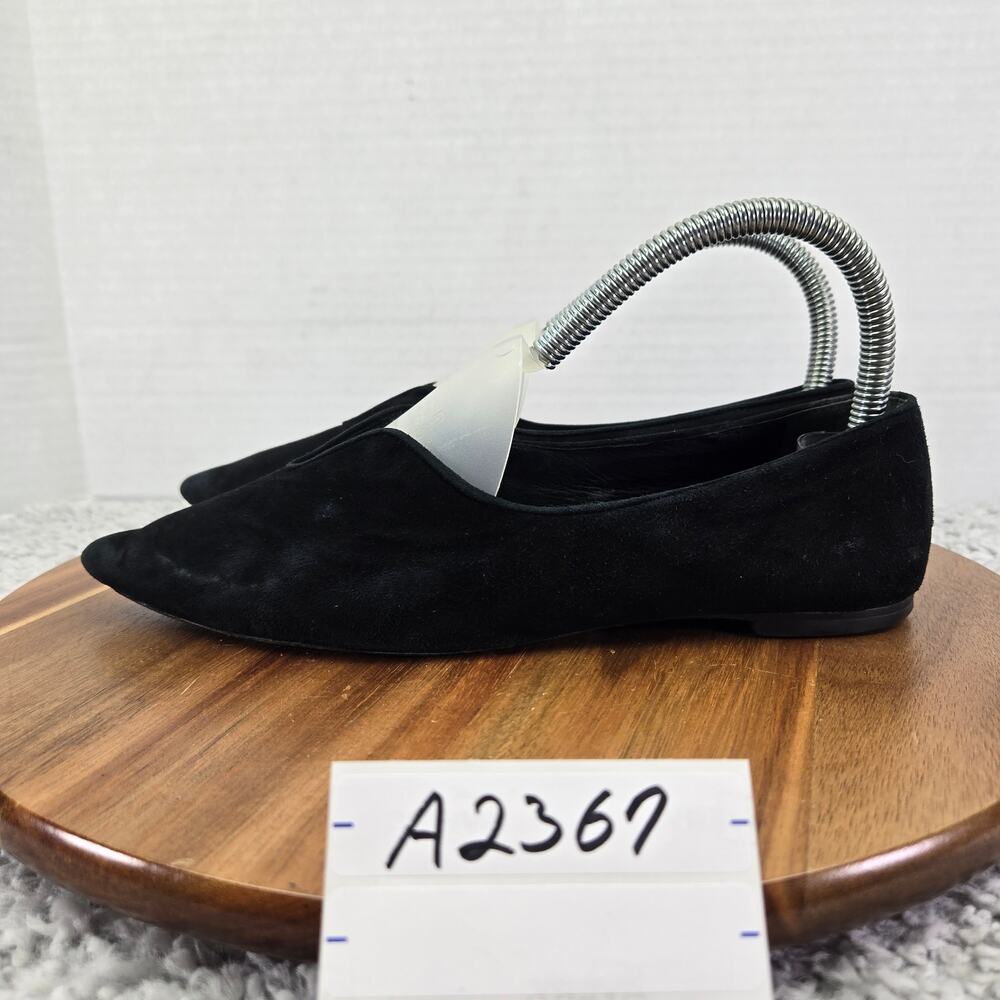 Tory Burch Womens 6.5M Lucia Black Suede Casual Lifestyle Daily Office Flats